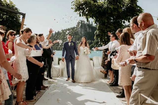 Lake Bled Town Hall wedding