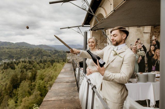 A & G Lake Bled Castle wedding