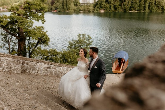 D & M Lake Bled Island Church wedding