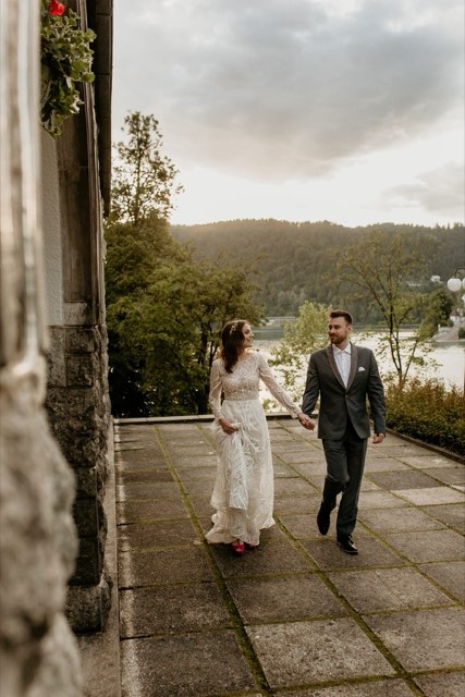 D & M Lake Bled Island Church wedding