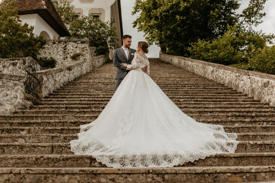 D & M · Lake Bled Island Church wedding
