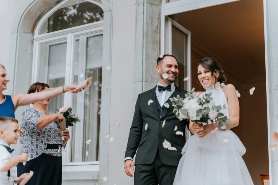 G & D · Lake Bled Town Hall wedding