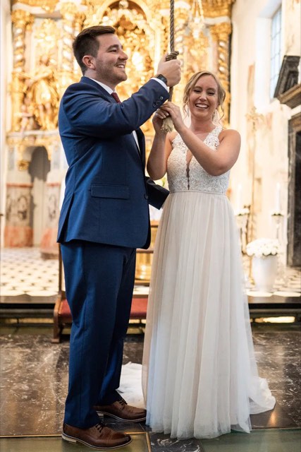 J & C Lake Bled Island Church wedding