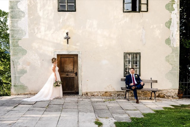 J & C Lake Bled Island Church wedding