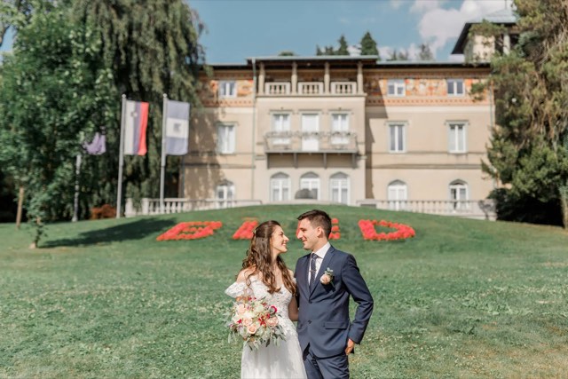 K & V Lake Bled Town Hall wedding