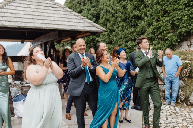 M & E Lake Bled Castle wedding