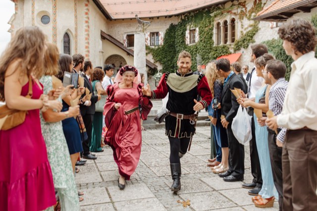M & E Lake Bled Castle wedding