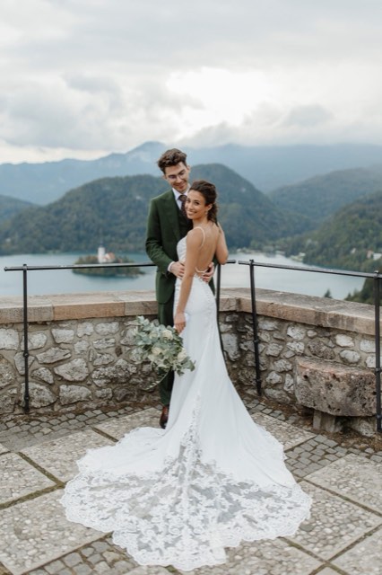M & E Lake Bled Castle wedding
