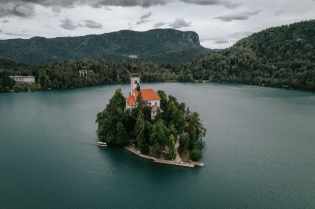 Lake Bled Island Church wedding