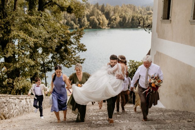 Lake Bled Island Church wedding