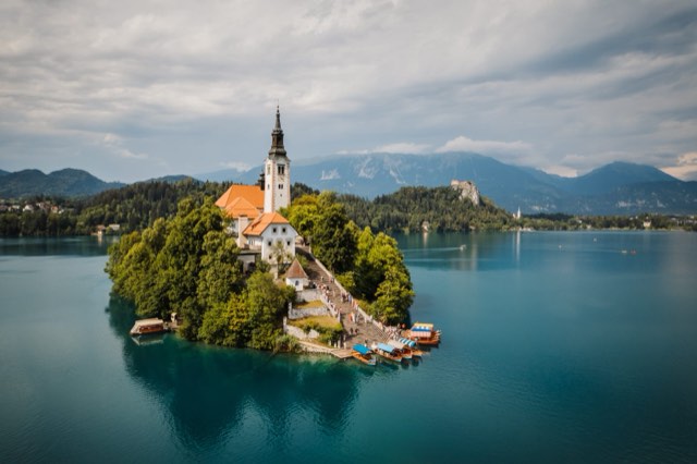 Lake Bled Island Church wedding