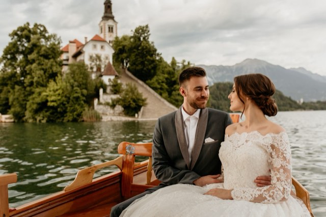 Lake Bled Island Church wedding