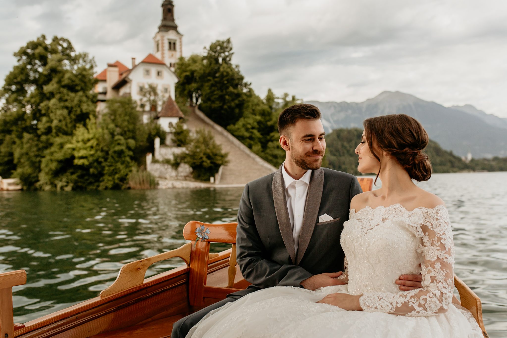 Lake Bled Island Church wedding