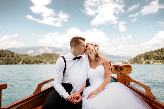 Lake Bled Town Hall wedding
