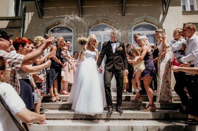 Lake Bled Town Hall wedding